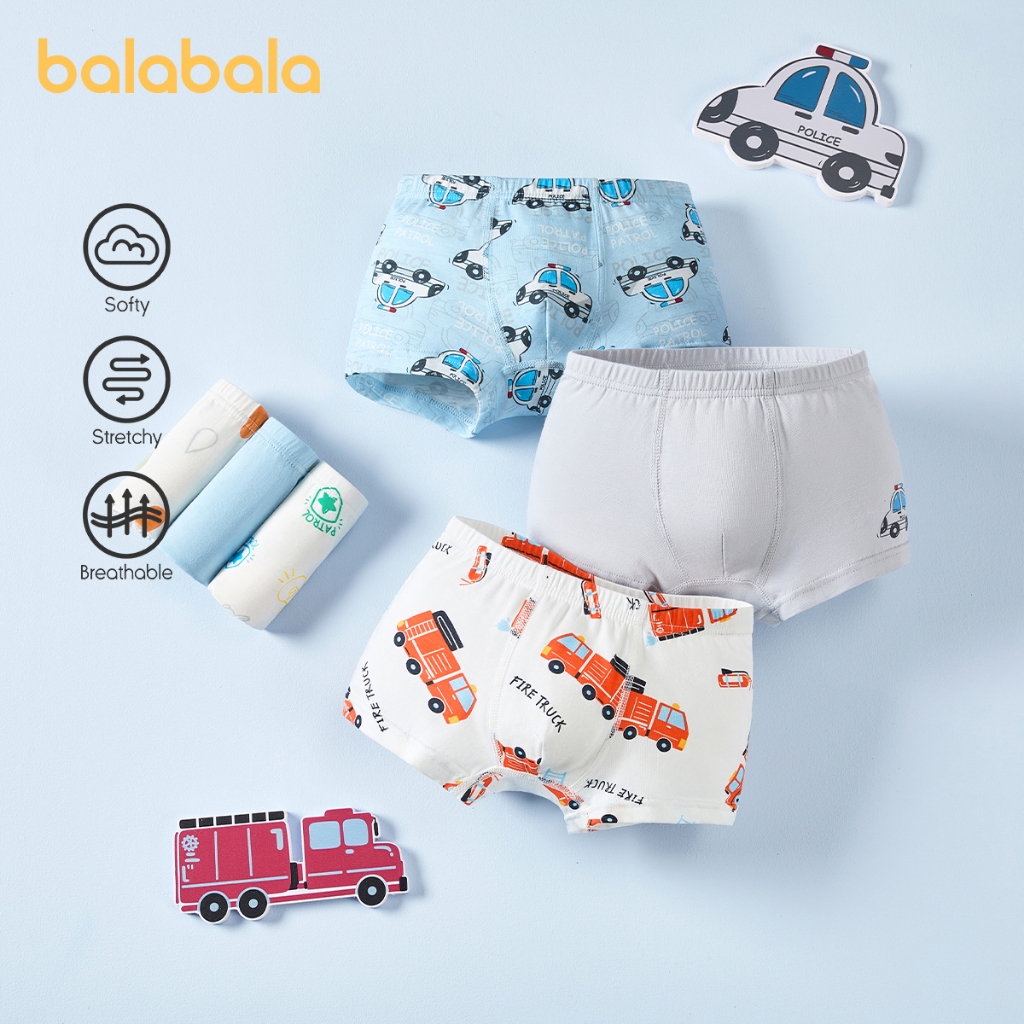Balabala กางเกงผ้าฝ้ายเด็ก Flat-Crotch กางเกงบ็อกเซอร์สําหรับเด็กเล็กเด็กชายและเ