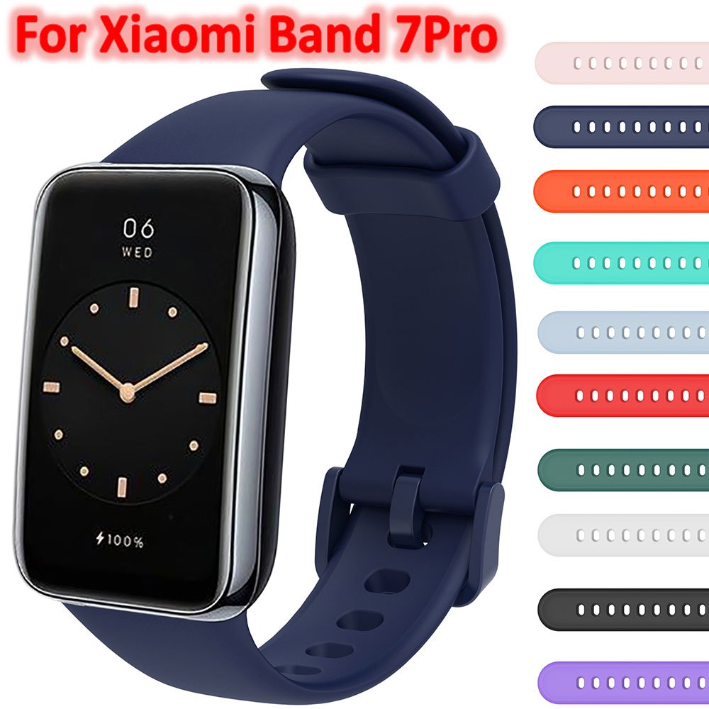สายรัดซิลิโคน + กรณีเกราะป้องกันสําหรับ Xiaomi band 7 Pro กีฬาสายรัดข้อมือสร้อยข้อมือสายเข็มขัดสําหรับ Xiaomi Band 7Pro เปลี่ยนนาฬิกาอุปกรณ์เสริม