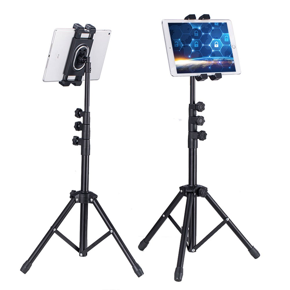 UNHO ขาตั้งขาตั้งกล้องแท็บเล็ตชั้นปรับความสูงแบบพับได้สําหรับ 5-12.9 นิ้ว iPad iPhone Samsung