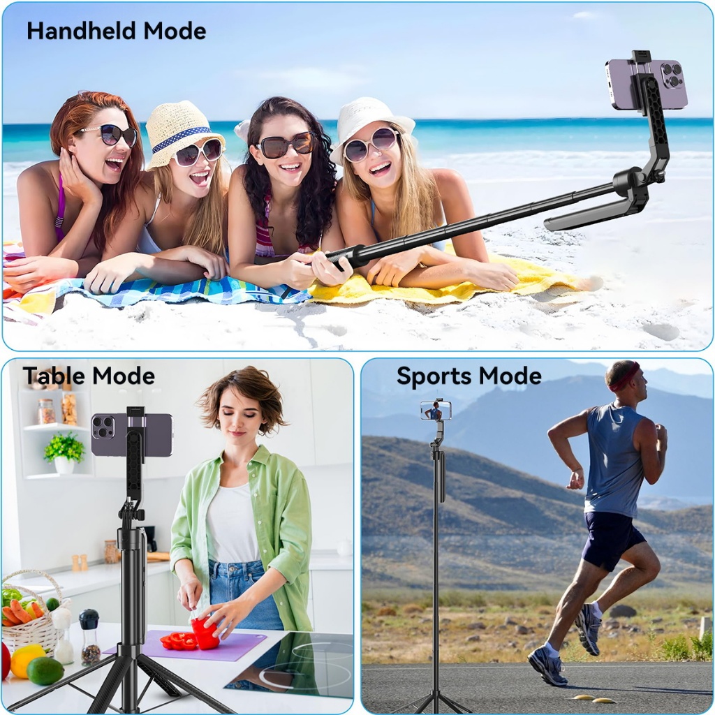 ขาตั้งกล้องAIอัจฉริยะ กิมบอลเซลฟี่ Auto Face TRACKINGหมุนได้360° ถ่ายภาพอัจฉริยะ360°สูง180CM