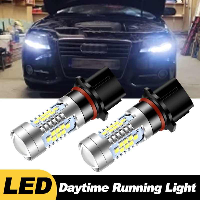 2 ชิ้น P13W หลอดไฟ LED หมอกโคมไฟไฟวิ่งกลางวัน CANbus สําหรับ Audi A4 B8 Q5 Chevrolet Camaro Mazda CX