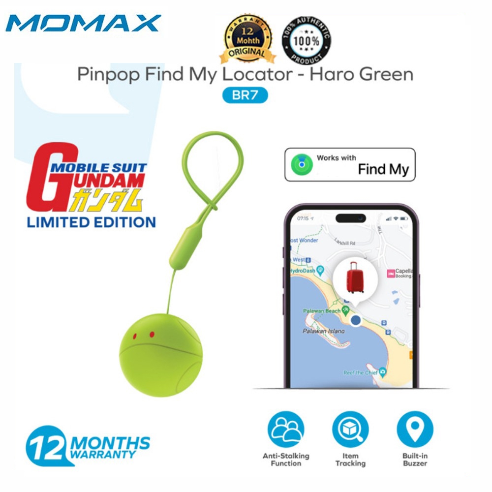 Momax Mobile Suit Gundam Limited Edition Pinpop Find My Locator Finder Security Smart Tracker (เฉพาะ