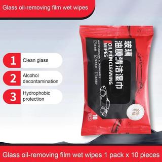 10PCS/1Set  New Car Glass Cleaning Wipes Glass Oil Film Removal Wipes Portable Glass Cleaner Window Watermark Cleaner