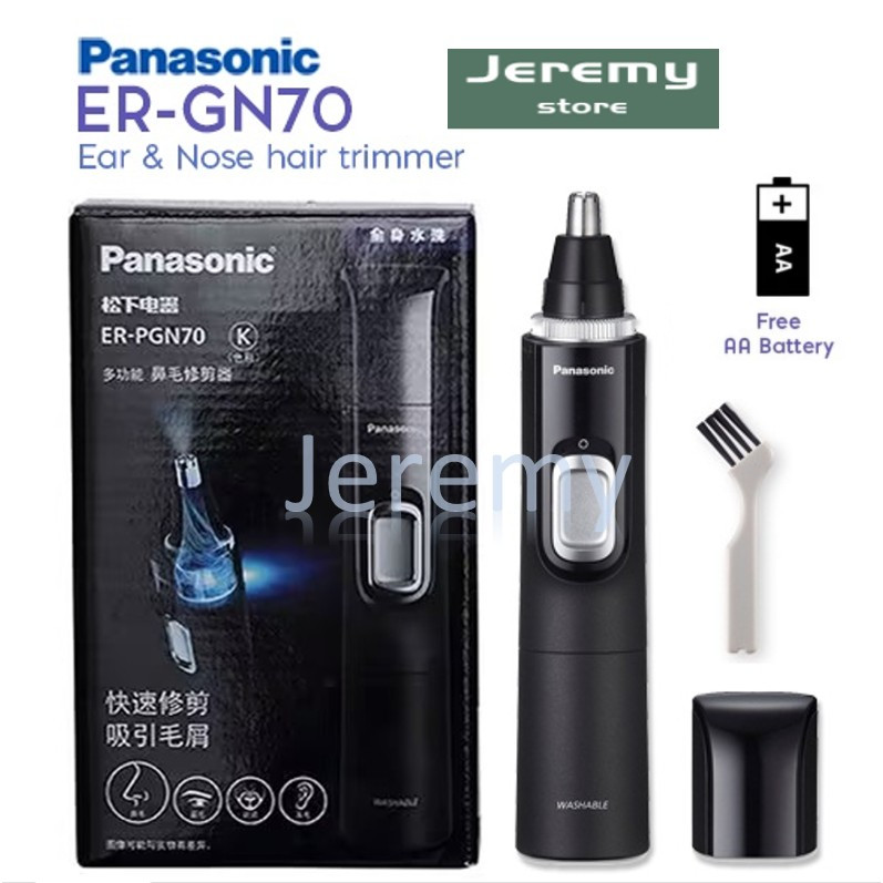 Panasonic ER-GN70-Kเครื่องเล็มขนจมูกสําหรับผู้ชายพร้อมระบบทําความสะอาดสูญญากาศแบบเปียก/แห้ง