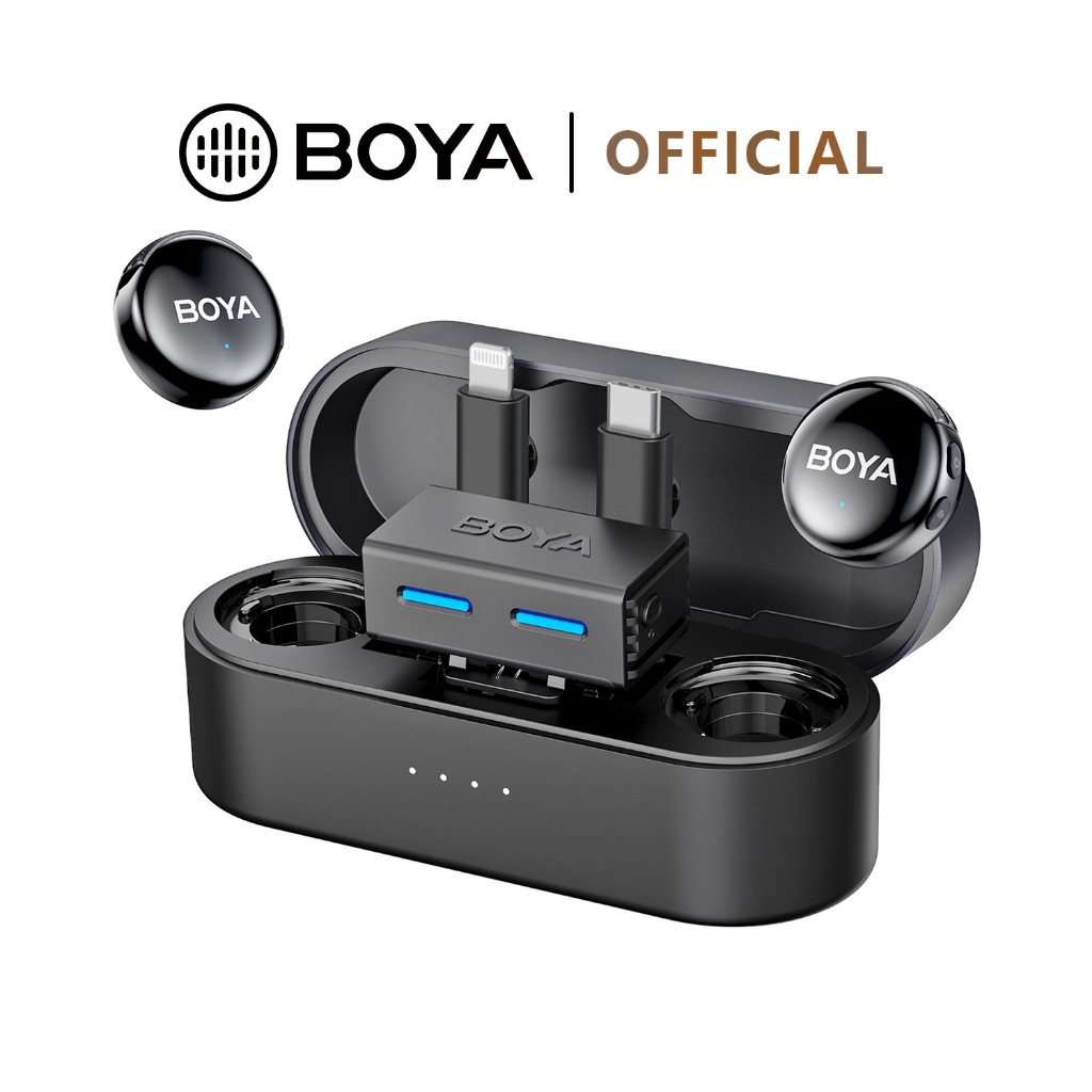 BOYA BOYALINK 3 ไมค์ไร้สาย AI-Powered ไมค์ตัดเสียงรบกวน ไมค์ไลฟ์สด ไมค์อัดเสียง สำหรับ Phone กล้อง