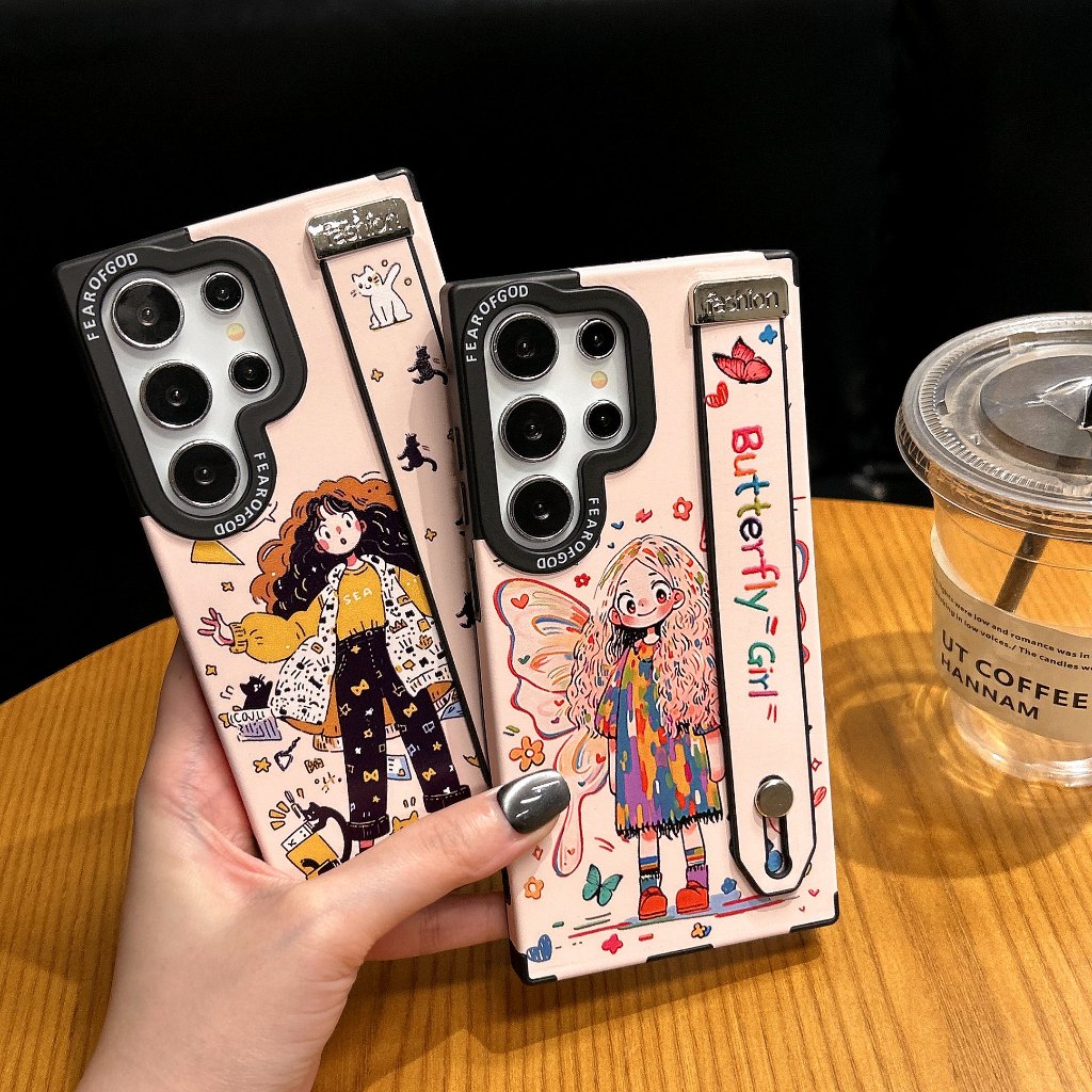 คอร์เทกซ์ การ์ตูนน่ารัก Butterfly Girl Magnetic แถบข้อมือ วงเล็บ เคส Samsung Galaxy S25 Ultra S25 Plus S25 S24 Ultra S24 Plus S24 S23 Ultra S22Ultra Case เคสโทรศัพท์ใหม่ ซิลิโคนอ่อนนุ่มป้องกันการตก เคสมือถือซัมซุง - รูปที่ 7