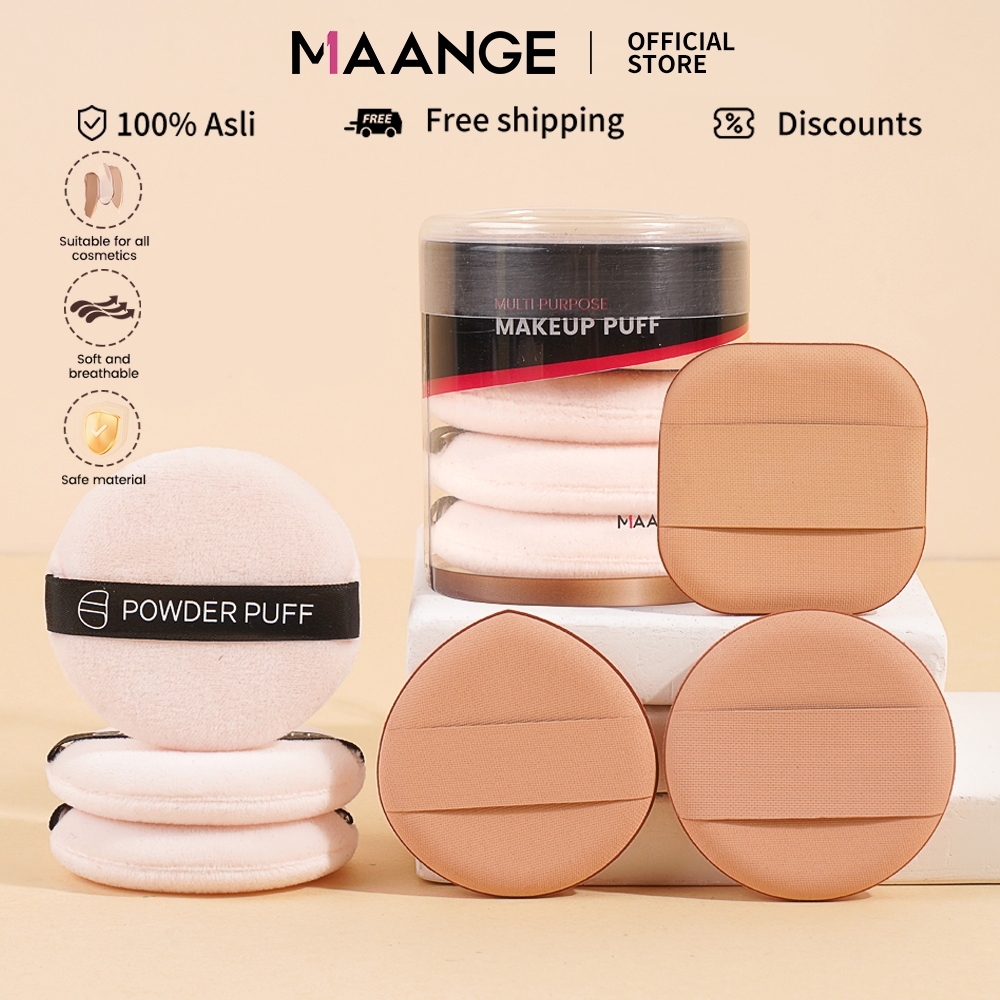 MAANGE ฟองน้ำแต่งหน้า 5 ชิ้น/กล่อง ฟองน้ำนุ่มสบายผิว ฟองน้ำเสริมความงาม อุปกรณ์เครื่องสำอาง 5899