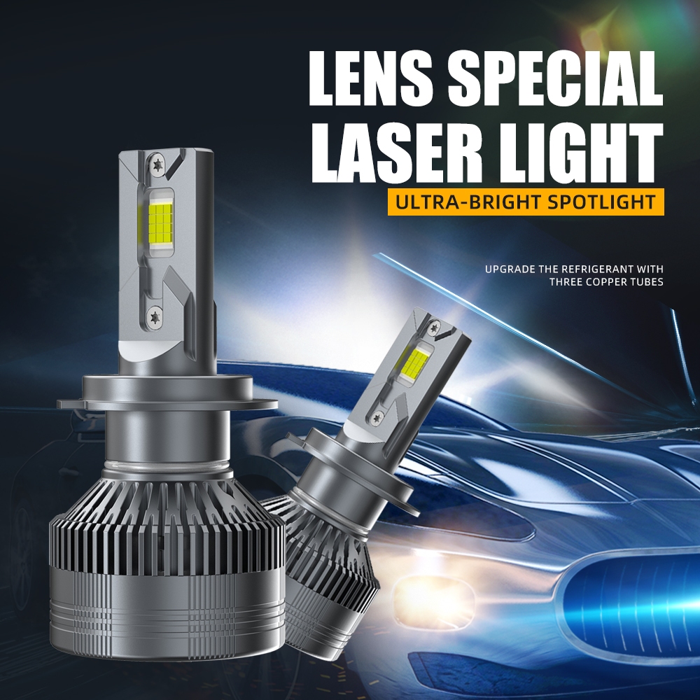2PCS ไฟหน้ารถ LED ในตัว Can-bus ระบบ H1 H4 H7 H11 700W,80000LM,แทนที่สําหรับโคมไฟฮาโลเจนและ 15 Brigh