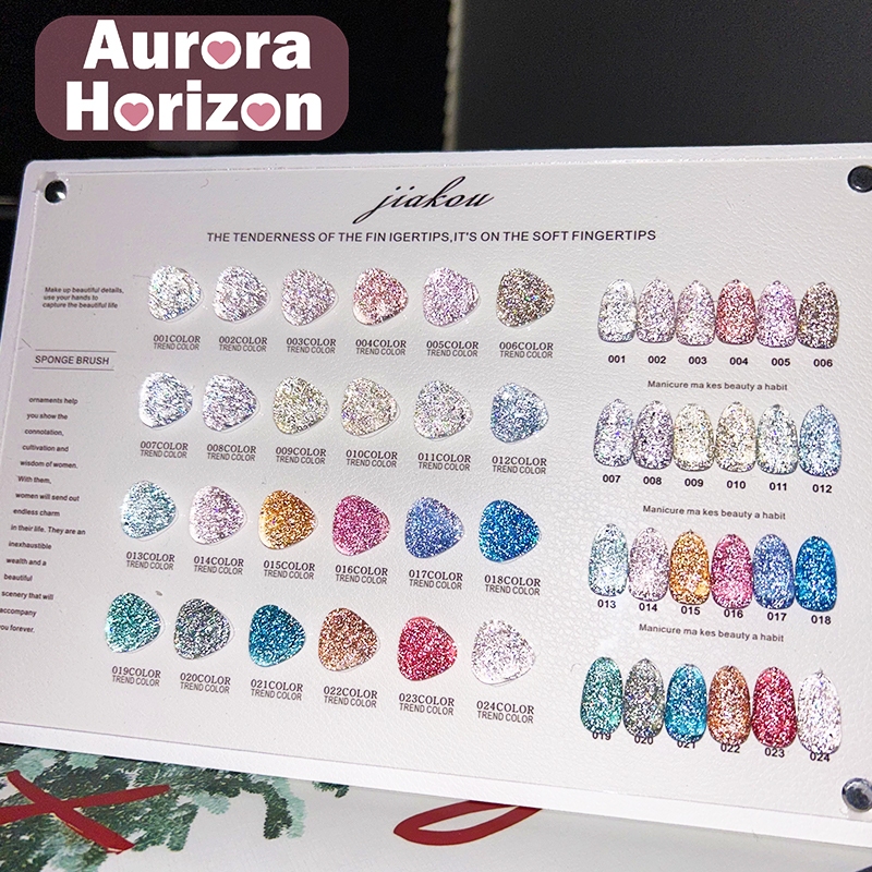 【พร้อมส่งในกรุงเทพฯ】สีทาเล็บเจล 24สี สีเจลแฟลช JIAKOU แถมชาร์ทสี เล็บ （JIAKOU) สีเจล สีเจลแฟลช