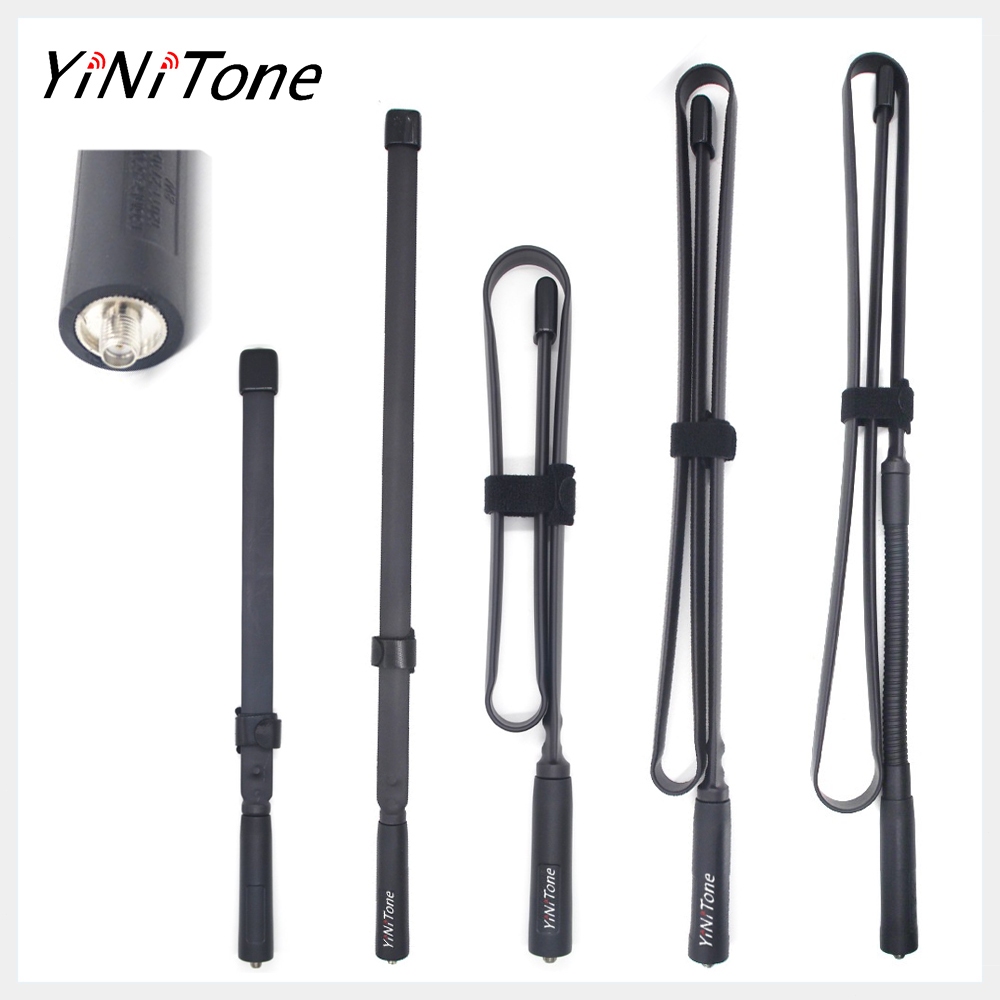 SMA หญิงพับเสาอากาศ VHF/UHF วิทยุสําหรับ Baofeng UV-82 UV-5R BF-888S AR-F8 walkie talkie CS Tac Dual