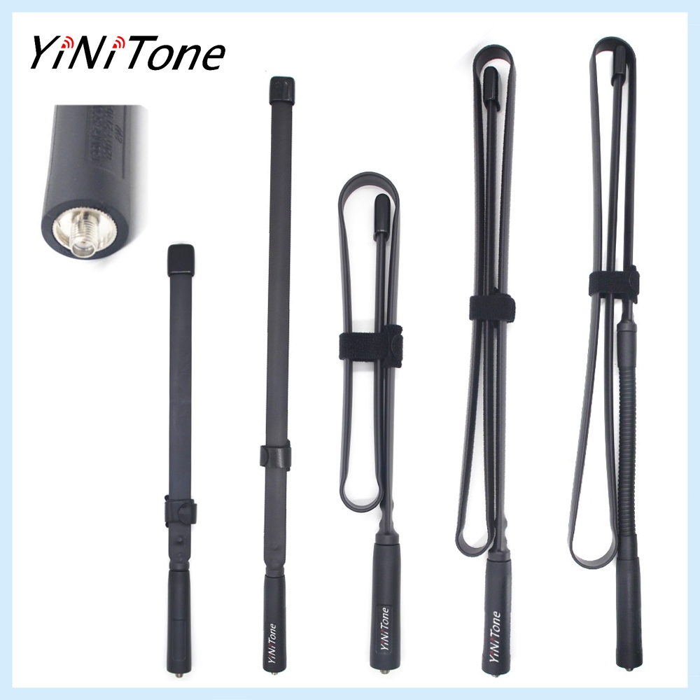 เสาอากาศแบบพับได้ Dual Band วิทยุ SMA หญิงสําหรับ Baofeng UV-82 UV-5R BF-888S AR-F8 walkie talkie VH