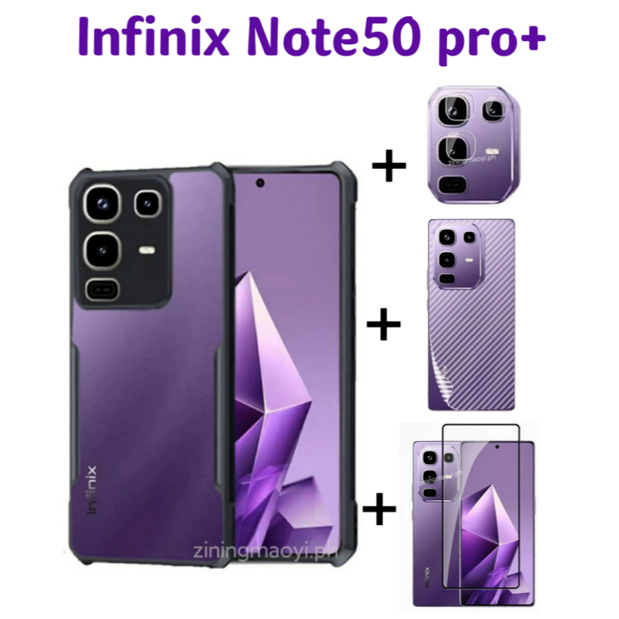 4in1 Infinix Smart 20 เคสโทรศัพท์มือถือป้องกันการล่มสลายสําหรับ Smart10 9 9HD 10 Plus Note 60Proฟิล์มกระจกนิรภัยและฟิล์มเลนส์และฟิล์มด้านหลัง