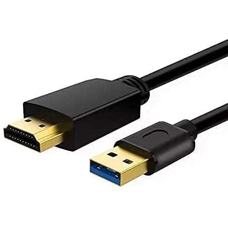 อะแดปเตอร์ USB2.0 เป็น HDMI, USB-A Male to HDMI Male สําหรับ TV/เครื่องเล่น DVD/โปรเจคเตอร์/จอภาพ