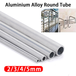 ท่ออลูมิเนียมหลายขนาด 2-5 มม.x300 มม.6063 โลหะผสมสําหรับงานฝีมือ DIY ชั้นวางห้องน้ําตัดพื้นผิวเชื่อมสําหรับElectroplating