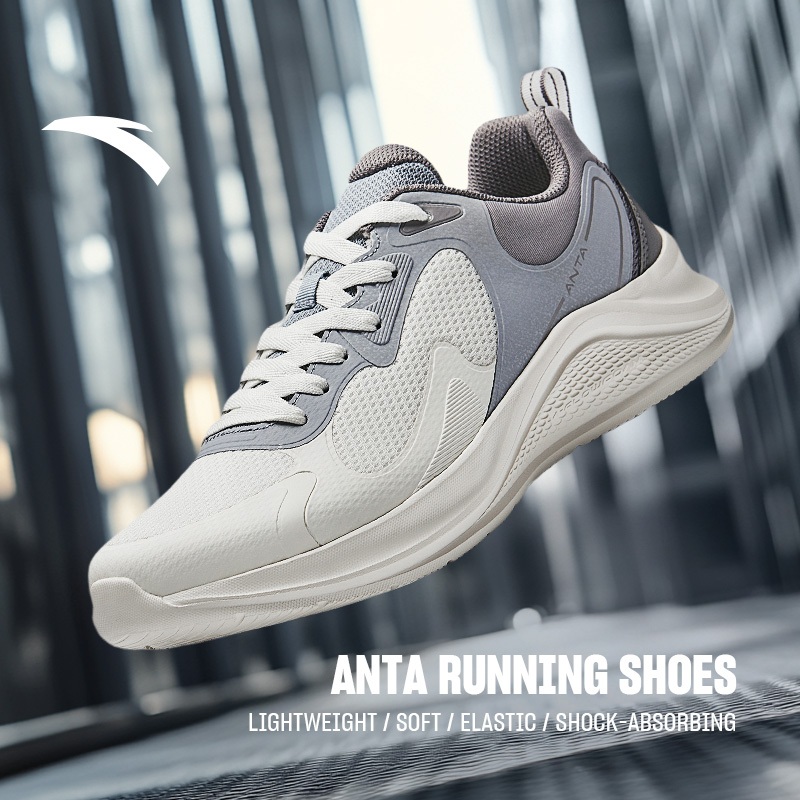 ANTA รองเท้าวิ่งผู้ชายน้ําหนักเบาสบายนุ่ม Rebound รองเท้าผ้าใบกีฬามืออาชีพ 912435518