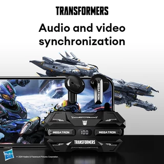 Transformers TF-T51 TWS หูฟังไร้สายบลูทูธไฮไฟสเตอริโอหูฟังเพลง/ชุดหูฟังเกม V5.4