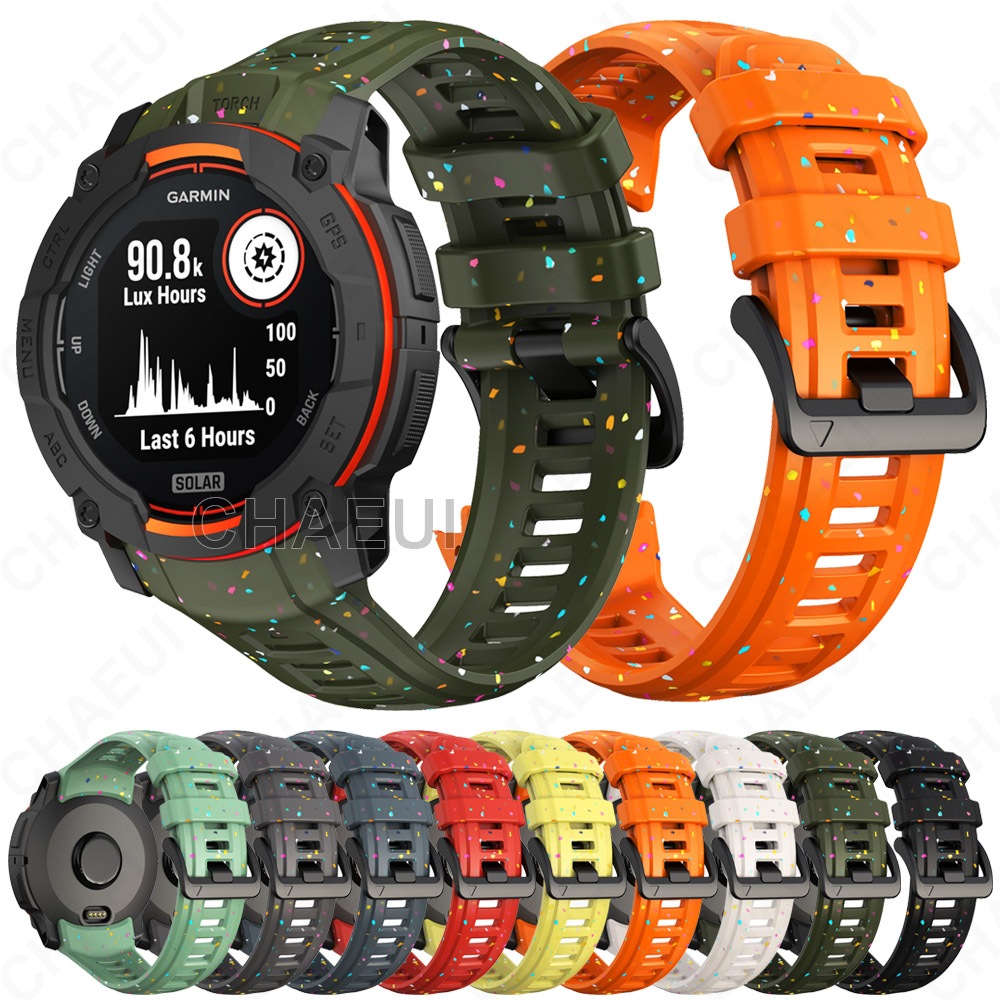 สร้อยข้อมือสายรัดซิลิโคน Sport Band Loop อุปกรณ์เสริมสําหรับ Garmin Instinct 3 50mm 45mm