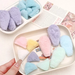 10ชิ้นสองด้านตุ๊กตาหูแมวกระต่ายหูยาวหูสั้นอุปกรณ์ ทําเอง กิ๊บติดผมอุปกรณ์ผม ทําเอง จี้