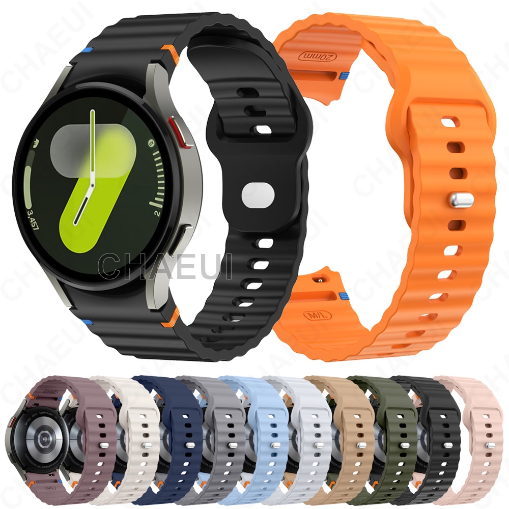 สร้อยข้อมือสายรัดซิลิโคนกีฬาห่วงอุปกรณ์เสริมสําหรับ Galaxy Watch 7 FE 6 5 Pro 4 45mm 44mm 40mm Classic 47mm 43mm 46mm 42mm