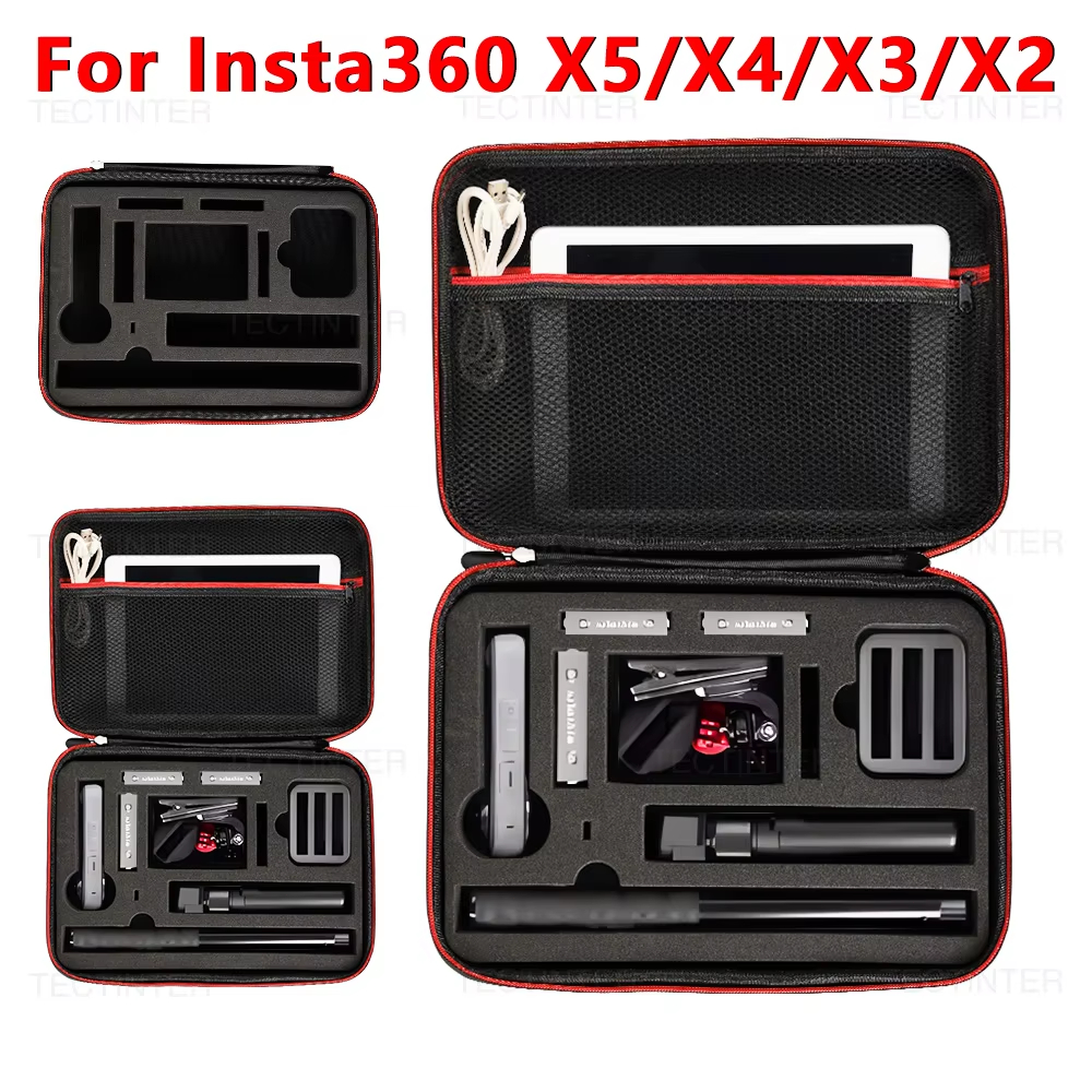 กระเป๋าถือทนทานแบบพกพาเดินทาง ป้องกันกล้อง สําหรับ Insta360 X5/X4/X3/X2 อุปกรณ์เสริม
