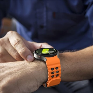 กีฬาสายรัดซิลิโคนคู่สีสร้อยข้อมืออุปกรณ์เสริมสําหรับ Galaxy Watch 7 FE 6 5 Pro 4 45mm 44mm 40mm Classic 47mm 43mm 46mm 42mm