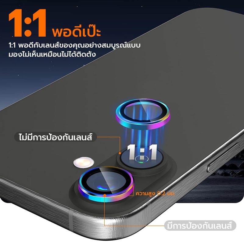X-IT สําหรับ iPhone 17 air 11 12 13 14 15 16 16e Pro max ตัวป้องกันเลนส์กล้อง, AR + AF กระจกนิรภัย 9H Anti-Scratch โลหะเลนส์ส่วนบุคคล, HD Clear กล้องอุปกรณ์เสริม - รูปที่ 4