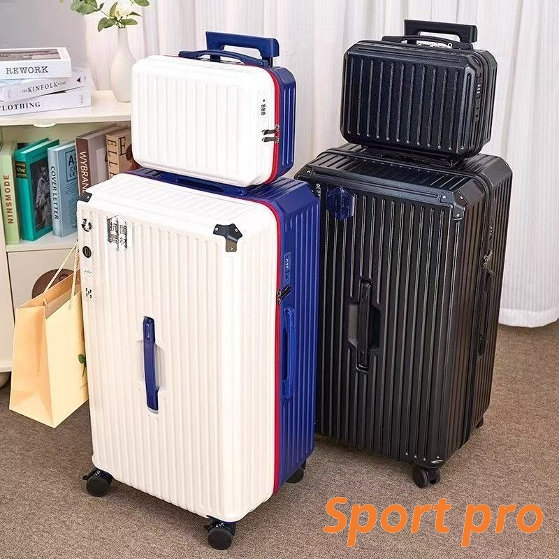 กระเป๋าเดินทางทรงถัง 20/26/32 นิ้ว Sport กระเป๋าเดินทางกันน้ำ ชาร์จ USB Baggage 