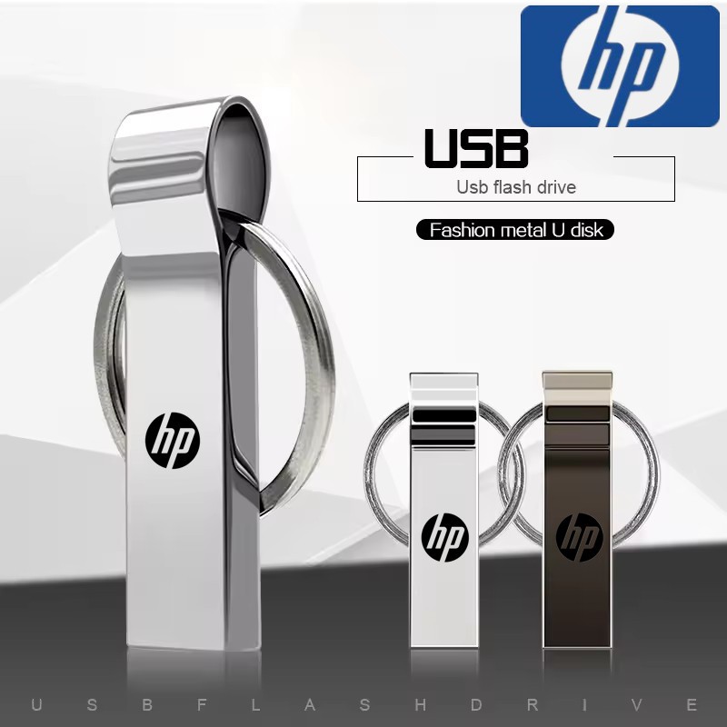 แฟลชไดรฟ์ USB 2TB 512GB 256GB128GB64GB 32GB 16GB 8GB 4GB ไดรฟ์ปากกาไดรฟ์โลหะกันน้ําเงิน USB แฟลชไดรฟ์จัดเก็บข้อมูล
