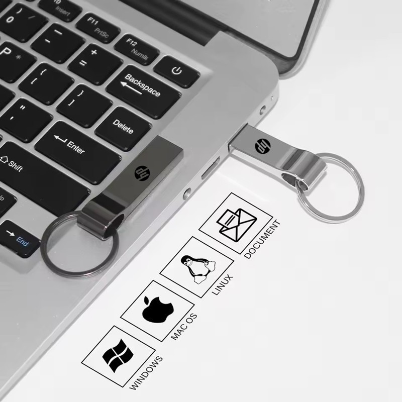 แฟลชไดรฟ์ USB 2TB 512GB 256GB128GB64GB 32GB 16GB 8GB 4GB ไดรฟ์ปากกาไดรฟ์โลหะกันน้ําเงิน USB แฟลชไดรฟ์จัดเก็บข้อมูล - รูปที่ 5