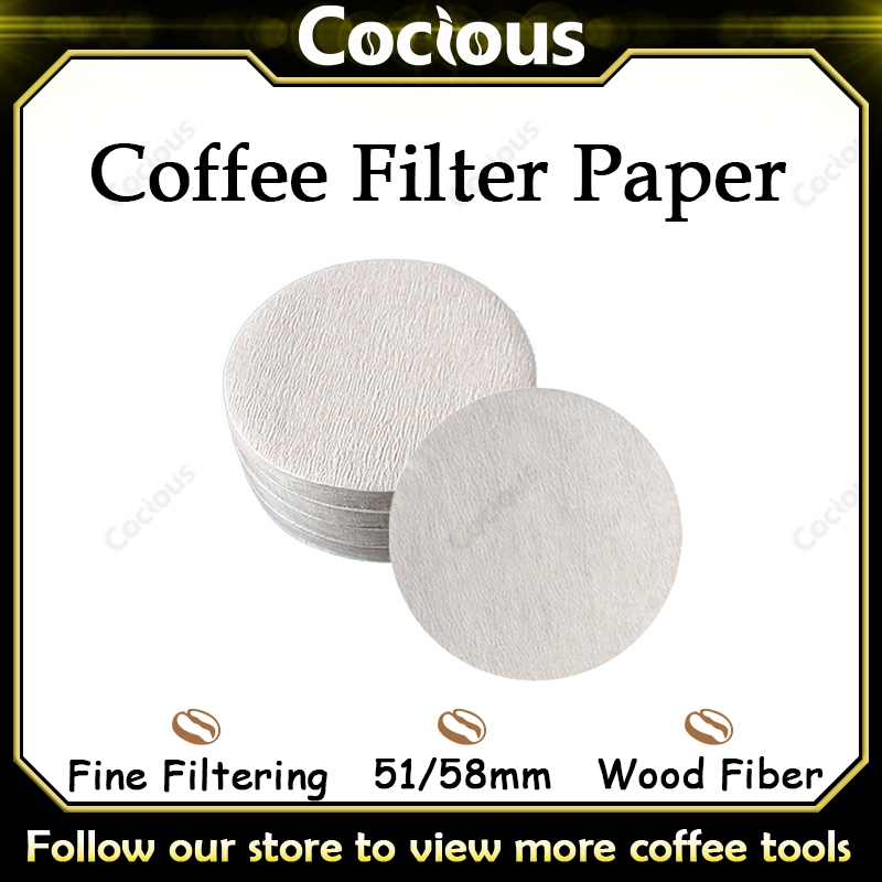 Cocious 51/53/58 มม.กระดาษกรองกาแฟ Portafilter ตะกร้ารอบเครื่องชงกาแฟกระดาษกรอง