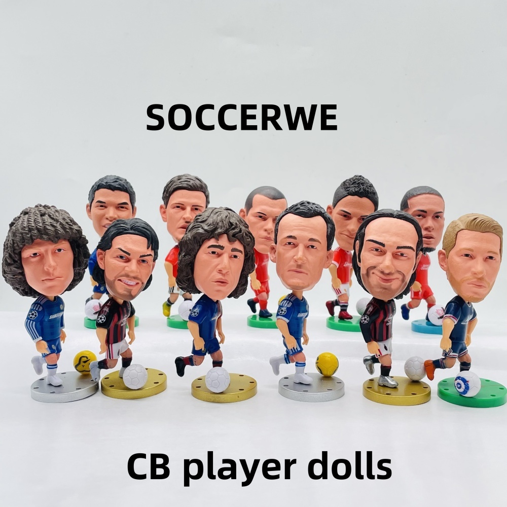 Soccerwe เครื่องเล่นฟุตบอล CB Terry Puyol ตุ๊กตา Nesta Ramos