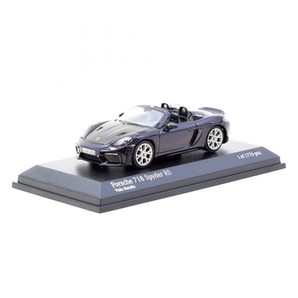 Tarmac Works T64MC-008-VM x MINICHAMPS 1/64 Porsche 718 Spyder RS Viola Metallic Diecast Scale รุ่นร