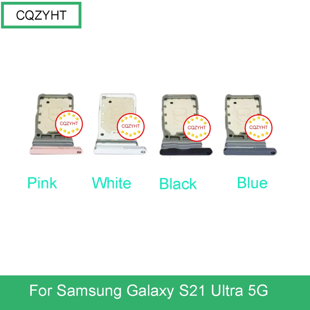 ถาดซิมการ์ดสําหรับ Samsung Galaxy S21 Ultra 5G Reader Socket Slot Holder Replacement Part