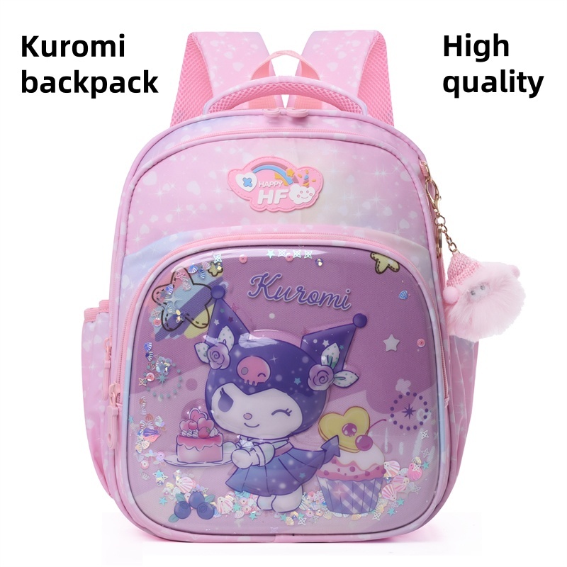 กระเป๋าเป้เด็กสําหรับผู้หญิง kuromi back pack for girls kids bagpack Student bagpack with shell กระเ