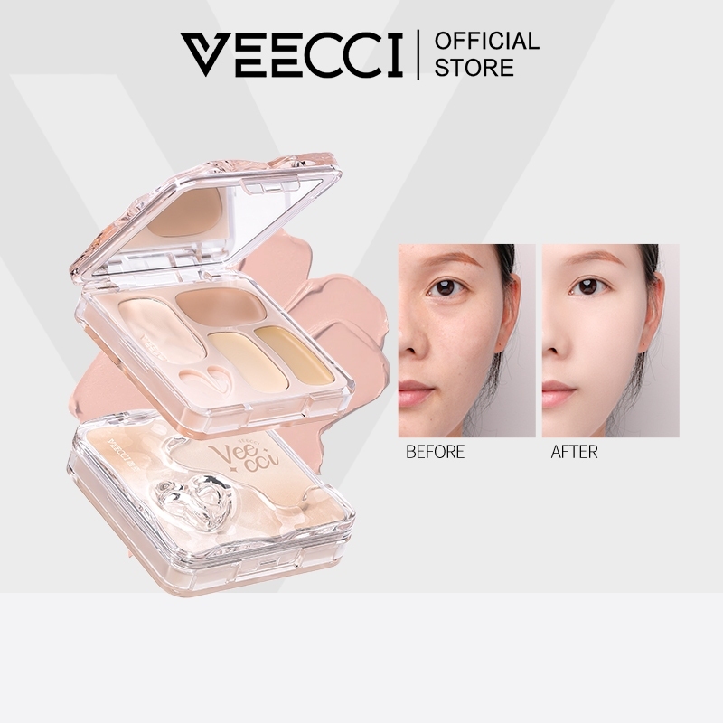 VEECCI แผ่นคอนซีลเลอร์สี่สี BB ครีมแต่งหน้ามูลนิธิ