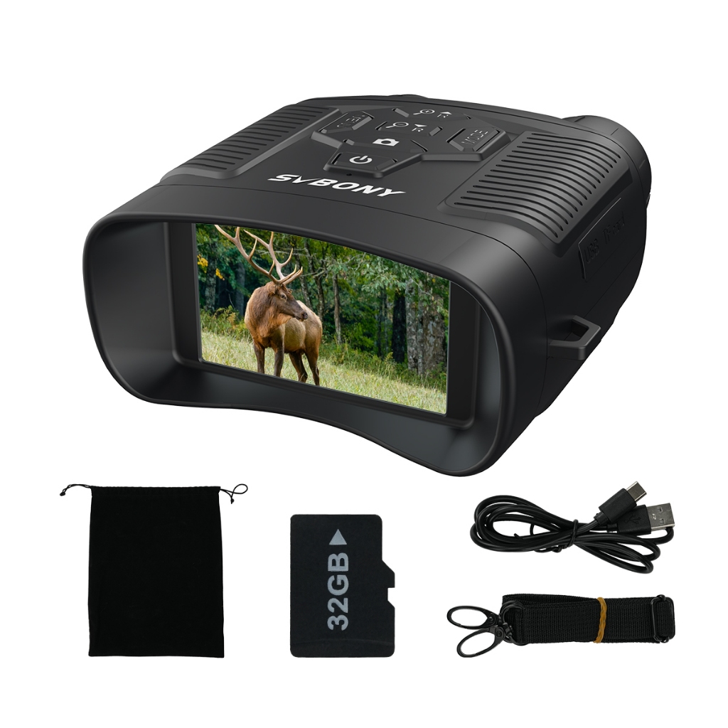 Svbony SA206 4K Night Vision Goggles กล้องส่องทางไกล 8X IR ซูมดิจิตอลสําหรับการล่าสัตว์ Wildlife Night Fishing Camping