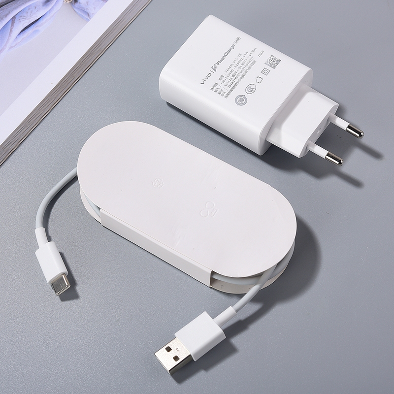 Original VIVO Flash Charge Fast Charger 44W EU US Plug FlashCharge 2.0 Power Adapter ประเภท C สําหรั