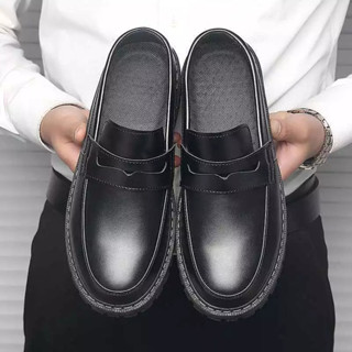 ✨ช่วย✨รองเท้า โลฟเฟอ ร์สําหรับผู้ชา ยรองเท้าสํา นักงานสีดํา …