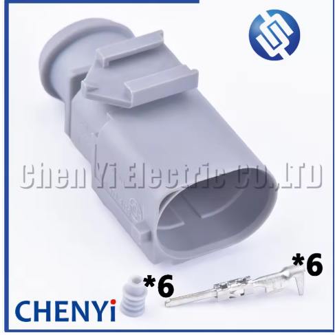 6 Pin สีเทา ขั้วต่อกันน้ําอัตโนมัติ ปลั๊กเซนเซอร์ออกซิเจนหน้า คันเร่ง EGR ปลั๊กวาล์ว 4H0973713B 4H0 973 713B 4H0973713 - รูปที่ 5