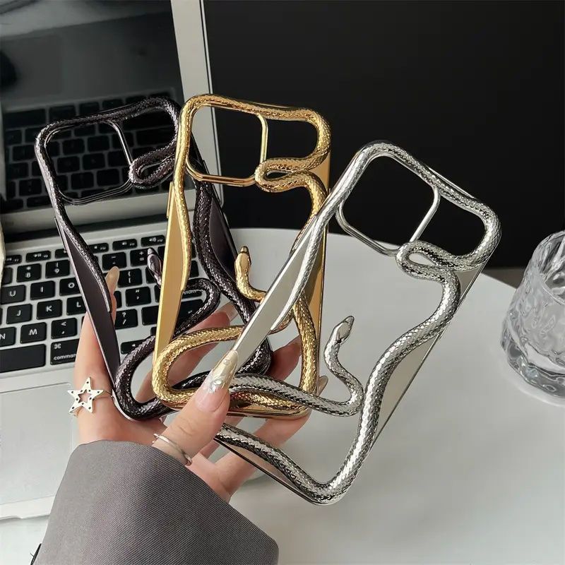 สําหรับ iPhone 15/16 ProMax เคสโทรศัพท์ 14/13/12/11 Pro cooling เคสโทรศัพท์ส่วนบุคคล hollow งู