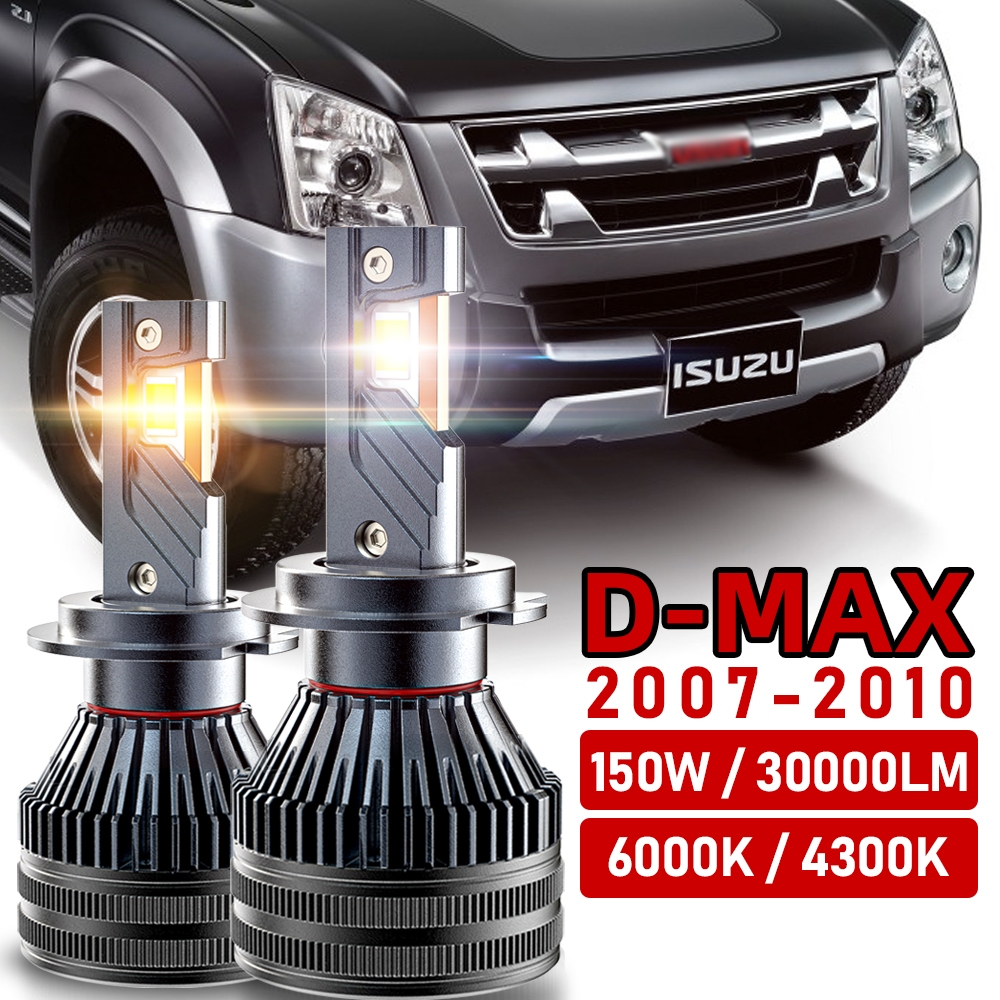 TUFFOO 1 คู่ไฟ LED สําหรับ Isuzu Dmax ปี 2007-2010 ไฟต่ำ H7 / ไฟสูง 9005/HB3 - 6000K สีขาว / 4300K แสงขาวอุ่น