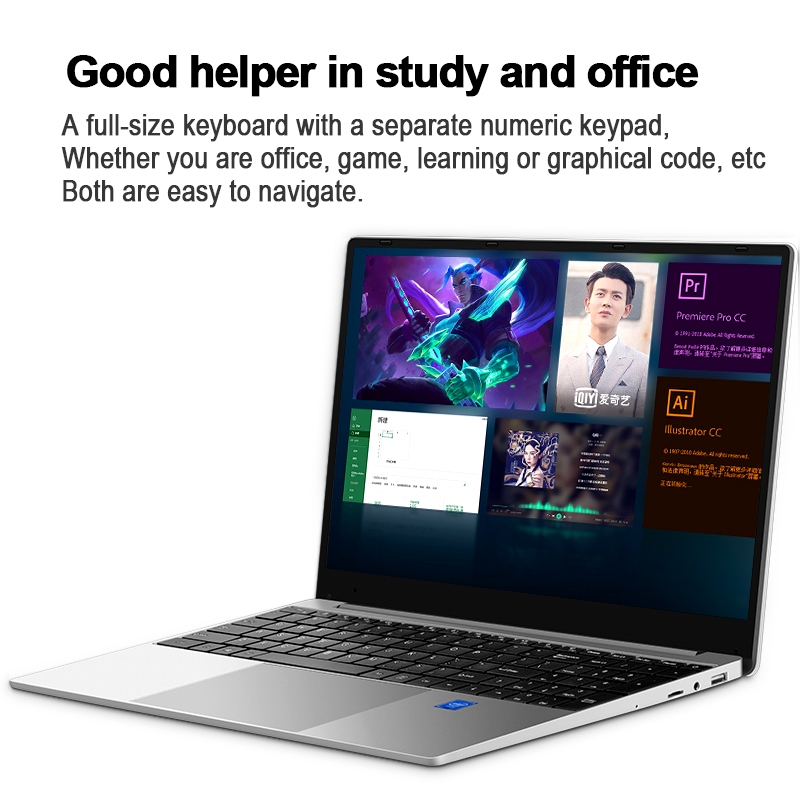 ยี่ห้อใหม่ Intel Core i7 แล็ปท็อป 16GB RAM 1TB SSD หน้าจอ 15.6 นิ้วในตัว WEBCAM WiFi บลูทูธแล็ปท็อปธุรกิจแบบพกพา Windows11