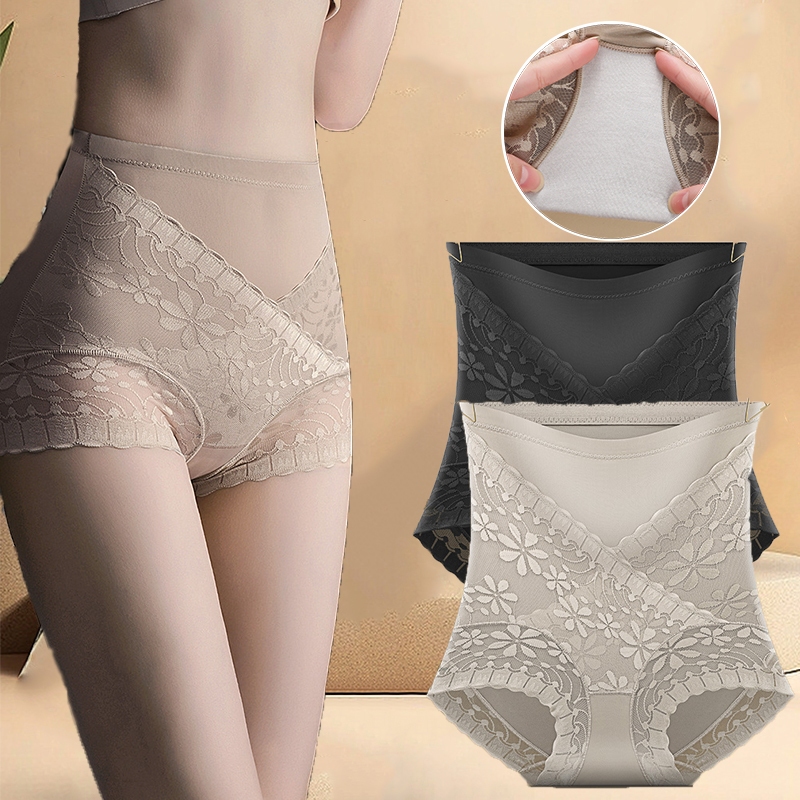 ✨คำบรรยายสินค้า : กางเกงในยกก้นเสริมกระชับหน้าท้อง เอวสูงปรับรูปทรง ลูกไม้ไม่มีตะเข็บ