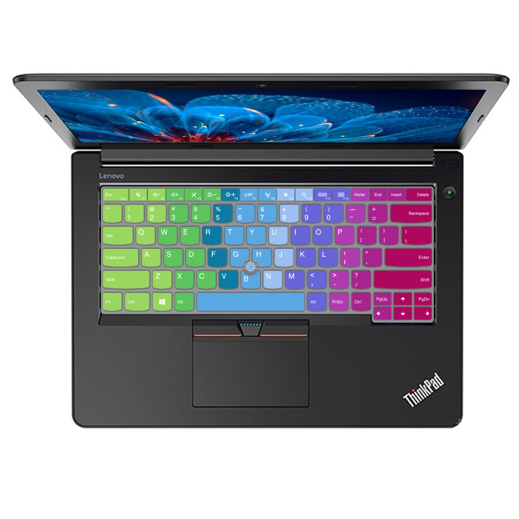 HRH ฝาครอบแป้นพิมพ์ภาษาอังกฤษหลากสีสําหรับ Lenovo ThinkPad L380 L460 14" |สําหรับ Thinkpad T14(s) T4