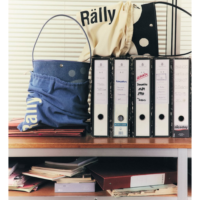 🛒🔥Rally The Bag MARK II Black/Denim bucket bag Rally Movement กระเป๋า กระเป๋าทรง ทอลายโลโก้