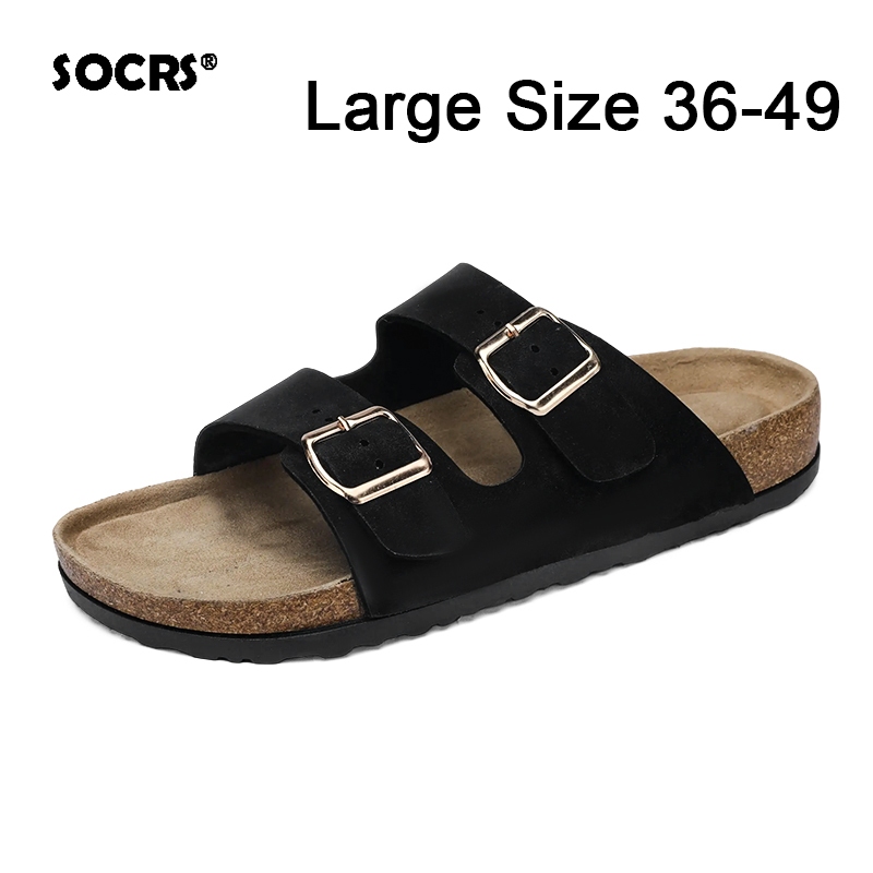 SOCRS 2026 รองเท้าแตะไม้ก๊อกแฟชั่นฤดูร้อนสําหรับผู้ชายและผู้หญิงในร่มและกลางแจ้งขนาดใหญ่ 47 48 49