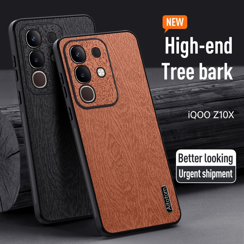 ปลอกหนังสําหรับ vivo iQOO Z10x 5G iQOOZ10x iQ00 Z10X I2404 เคสโทรศัพท์ Matte Tree รูปแบบซิลิโคนอ่อนน