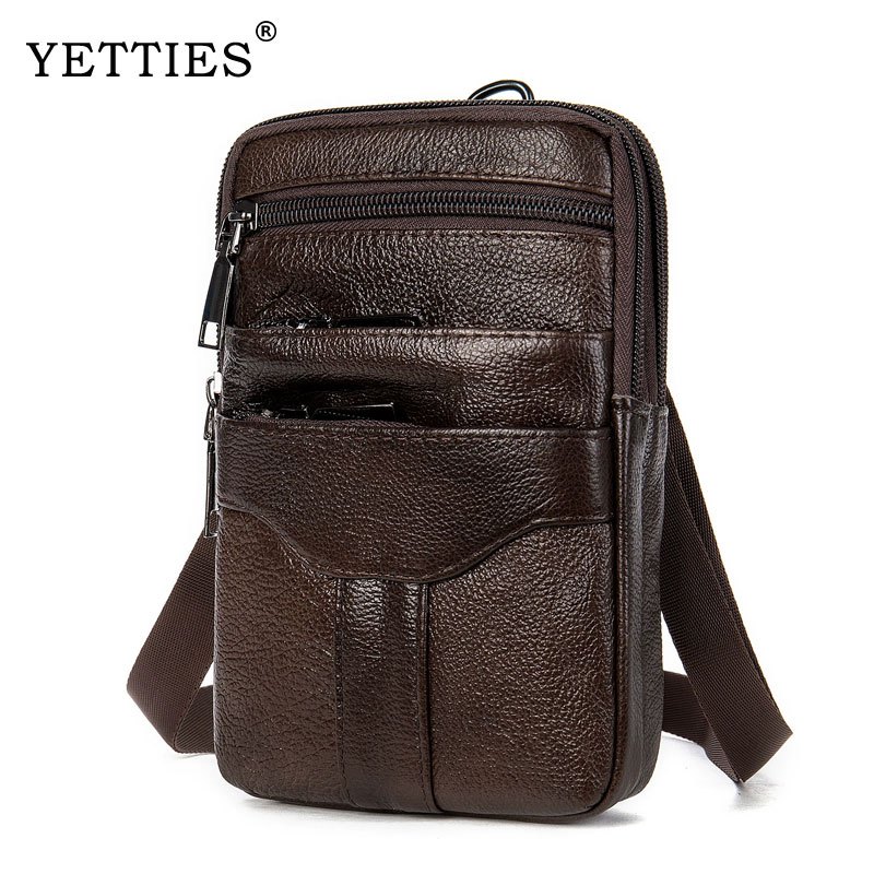 YETTIES กระเป๋าสะพายหนังแท้สําหรับผู้ชายมีสไตล์และทนทานกระเป๋าสะพาย