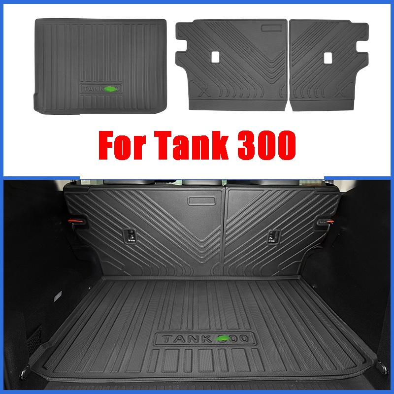 For Great Wall TANK 300 TANK 300 อุปกรณ์เสริมในรถยนต์ Cargo Liner เฉพาะ TPE Trunk พรมปูพื้นกันน้ําทนทานพรม
