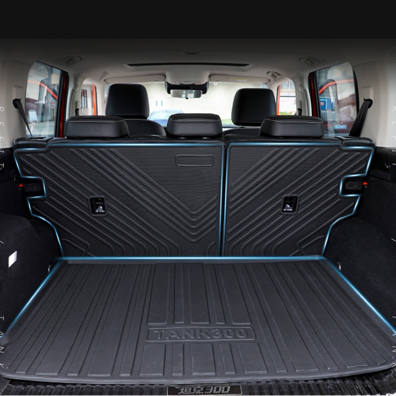 For Great Wall TANK 300 TANK 300 อุปกรณ์เสริมในรถยนต์ Cargo Liner เฉพาะ TPE Trunk พรมปูพื้นกันน้ําทนทานพรม ราคา ถูกที่สุด ดีลบีเคเค แกลเลอรีภาพที่ 2